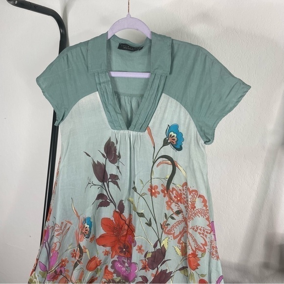 Twin Set Simona Barbieri Blue Popover A Line Ruffled Dress - Picture 2 of 10